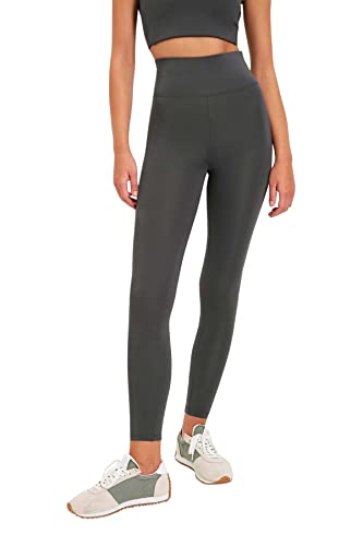 TRENDYOL Damen Trendyol -Roller Sportstrumpfn Yoga Pants Casual, Geräuchert, M von TRENDYOL