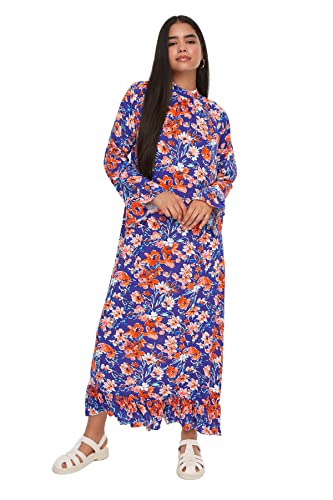 TRENDYOL Damen Trendyol Woman Design Maxi Standard High Neck Woven Dress, Lila, 36 EU von TRENDYOL