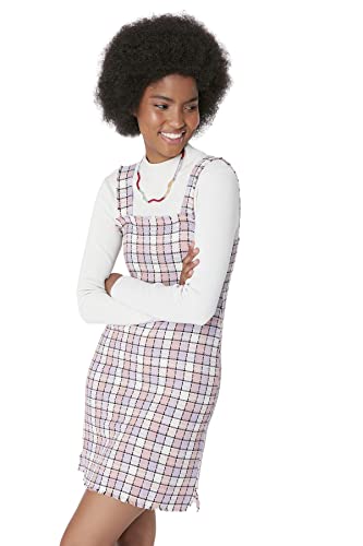 TRENDYOL Damen Trendyol Woman Midi A-linie Rundhalsausschnitt Webstoff Kleid, Lila, 34 EU von TRENDYOL