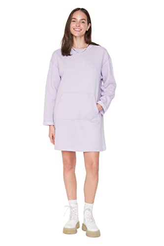 TRENDYOL Damen Trendyol Woman Mini Shift Crew Neck Knit Dress Kleid, Gray, M EU TRENDYOL Damen Trendyol Woman Mini Shift Crew Neck Knit Dress Kleid, Gray, M EU von TRENDYOL