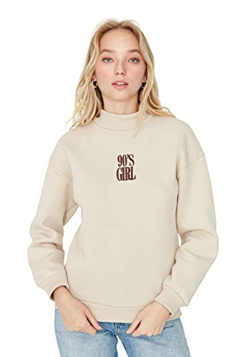 TRENDYOL Damen Twoaw21sw0019/Bej Sweatshirt, Beige, M EU von TRENDYOL