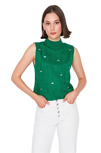 TRENDYOL Damen Twoaw23sv00168/Yeşil Sweater, Grün, M EU von TRENDYOL