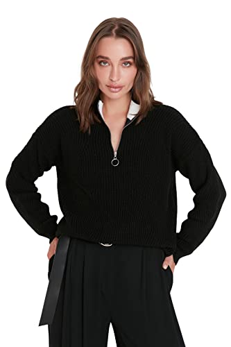 TRENDYOL Damen Twoaw2kz0756 Sweatshirt, Schwarz, M EU TRENDYOL Damen Twoaw2kz0756 Sweatshirt, Schwarz, M EU von TRENDYOL