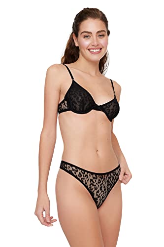 TRENDYOL Damen Unterwäsche-Set, Schwarz Unterhosen, 80B von TRENDYOL