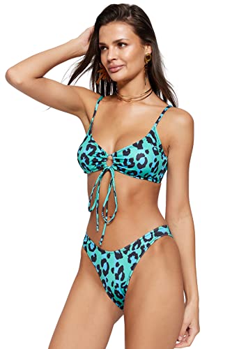 TRENDYOL Damen Waist Normal Trotter Bikini Bottom Camisole, Very Colorful, 40 von TRENDYOL