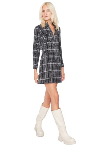 TRENDYOL Damen Woman Mini A-line V-Neck Woven Dress Kleid, Schwarz, 38 TRENDYOL Damen Woman Mini A-line V-Neck Woven Dress Kleid, Schwarz, 38 von TRENDYOL
