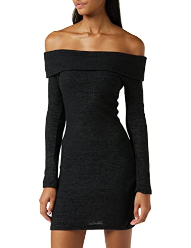 Trendyol Damen Woman Übergröße Midi A-Linie zweireihig Gestrickt Größen Kleid, Schwarz, XS von TRENDYOL