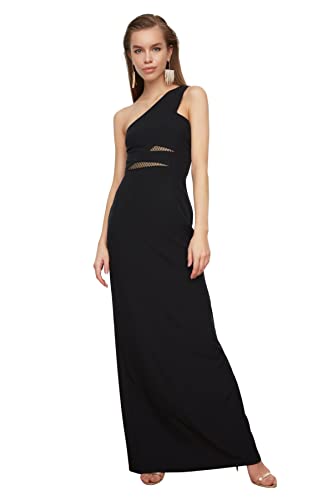 TRENDYOL Damen Tprss21ae0066 Kleid, Schwarz, 38 EU von TRENDYOL