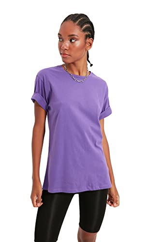 Trendyol Damen TWOSS20TS0134 Hemd, Purple, S/M von TRENDYOL