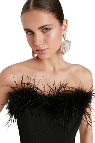 Trendyol Damen Bustier, schulterfrei, trägerlos, gewebt, Schwarz, 38 von TRENDYOL