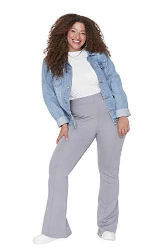 TRENDYOL Damen Tbbss22pl0299/Gri Hose, Grau, 3XL EU von TRENDYOL