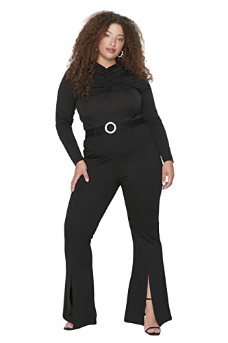 TRENDYOL Damen Tbbaw23ar0001/Siyah Hose, Schwarz, XXL EU von TRENDYOL