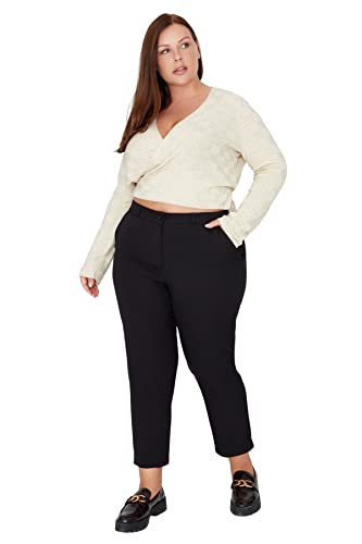 TRENDYOL Damen Karottenhose, Übergröße Hose, Schwarz, 40 EU von TRENDYOL