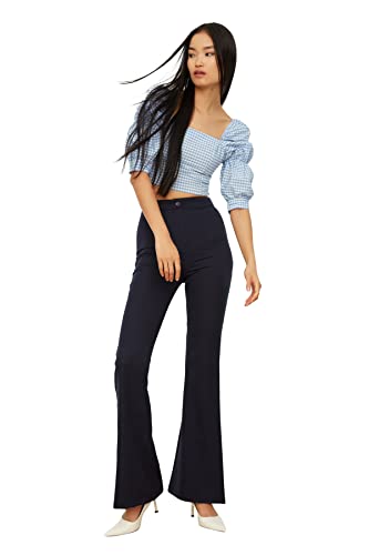 TRENDYOL Damen Spanish Trousers Pants, Marineblau, 38 EU von TRENDYOL