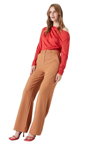 Trendyol Damen Trendyol Hose Pants, Camel, 34 EU von TRENDYOL