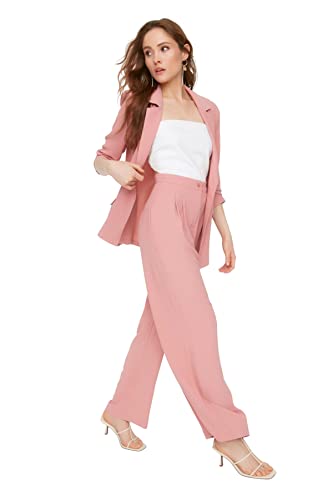 TRENDYOL Damen Twoss22pl0086 Hose, Getrocknete Rose, 36 EU von TRENDYOL