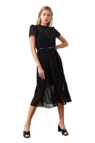 TRENDYOL Damen Twoss20el0983 Kleid, Schwarz, 38 von TRENDYOL