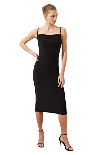 TRENDYOL Damen Twoss19ad0020 Dress, Schwarz, L EU von TRENDYOL