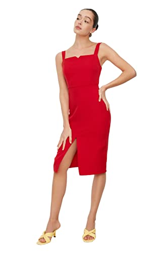 TRENDYOL Damen Dress, Rot, 38 EU von TRENDYOL