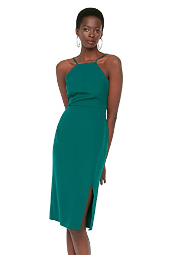 Trendyol Women's Aufhängerkleid Dress, Emerald Green, 36 von TRENDYOL