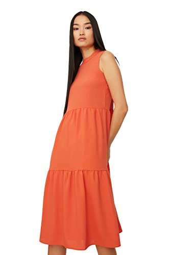 TRENDYOL Damen Wide Cut Dress, Orange, 40 EU von TRENDYOL