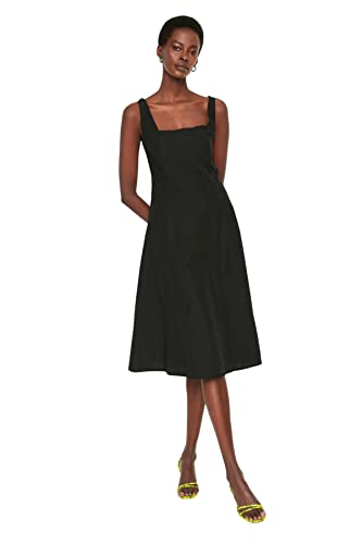 TRENDYOL Frau Midi Standard Regular Webstoff Kleid von TRENDYOL