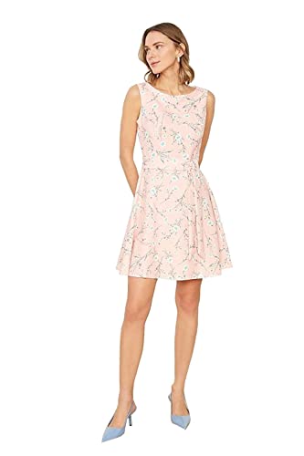 Trendyol Damen Women Line Woven Dress Mini A-Linie Regular Fit Webkleid, Pink, 32 von TRENDYOL