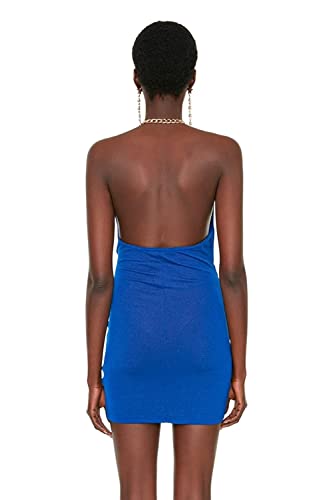 TRENDYOL Damen Figurbetontes Mini-kleid Kleid, Berliner Blau, 38 EU von TRENDYOL