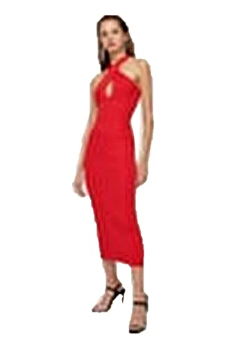 TRENDYOL Damen Bodycon Mini Dress Kleid, Rot, 38 EU von TRENDYOL