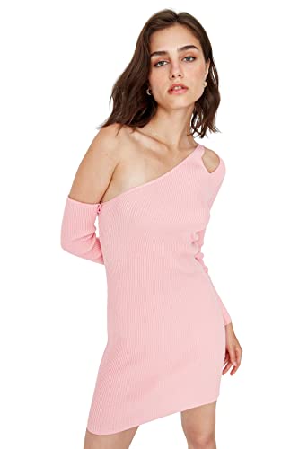 TRENDYOL Damen Twoaw23el00033/Pembe Dress, Rosa, L EU von TRENDYOL