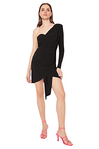 TRENDYOL Damen Detailed Dress, Schwarz, 38 EU von TRENDYOL