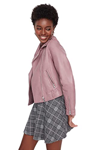 TRENDYOL Damen Trendyol Damen Mini A-linie Skater Gestrickt Rock Skirt, Rosa, L EU von TRENDYOL