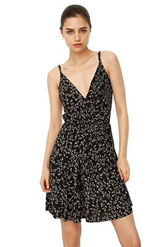 Trendyol Women's Muster gestricktes Kleid Dress, Black, Small von TRENDYOL