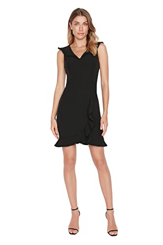 TRENDYOL Damen Mini-skaterkleid Kleid, Schwarz, 38 EU von TRENDYOL