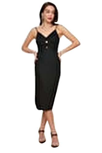 TRENDYOL Damen Mini Standard Slim Dress Kleid, Schwarz, 38 EU von TRENDYOL
