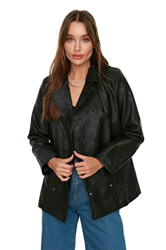 Trendyol-schwarze Tasche detaillierte Jacke, schwarz, von TRENDYOL