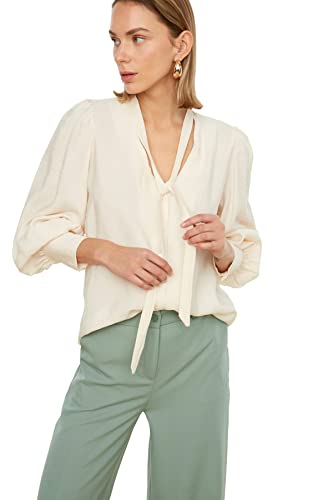 Trendyol Ecru Flat Shirt, Ecru, von TRENDYOL