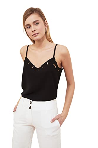 TRENDYOL Damen hangende Blouse, Schwarz, 40 EU von TRENDYOL