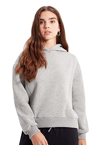 Trendyol Grey Ripps Detaillierte grundlegende chordone gestrickte Sweatshirt, grau, von TRENDYOL