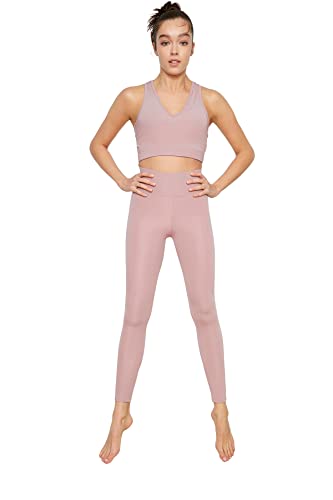 Trendyol Damen Roller Sports Yoga Pants, Rose, M EU von TRENDYOL