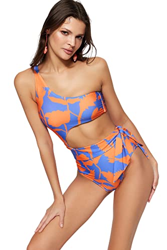 TRENDYOL Damen Women Colorblock Knit Swimsuit Baby Badebekleidung, Very Colorful, von TRENDYOL