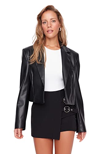 Trendyol Damen Skortshorts, hohe Taille, Enge Passform Shorts, Schwarz, 13 Jahre von TRENDYOL