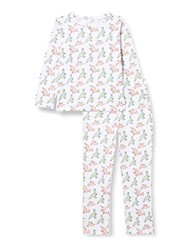 TRENDYOL Mädchen Herren Animal Print Dünn Gestrickt T-Shirt-Hose Pyjama Pajama Set, Ecru, 9-10 Jahre (2er Pack) von TRENDYOL