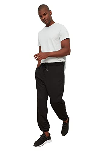 TRENDYOL MAN Herren Trendyol Men's Basic Overpass Suit Sweatpants, Schwarz, XL EU von TRENDYOL