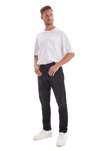 Trendyol Men's Normal Waist Skinny Jeans, Black, 32 von TRENDYOL