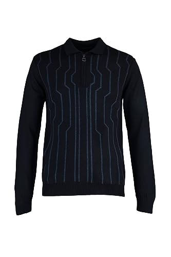 Trendyol Herren Pullover mit Rollkragen, Blumenmuster, schmal Sweatshirt, Marineblau, XX-Large von TRENDYOL