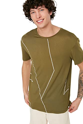 Trendyol Herren Regular Standard Rundhals Knit T-Shirt Hemd, smaragdgrün, L Trendyol Herren Regular Standard Rundhals Knit T-Shirt Hemd, smaragdgrün, L von TRENDYOL