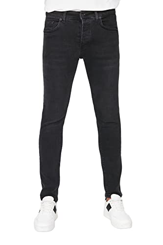 TRENDYOL Herren Trendyol Herren Mittlerer Bund Skinny Jeans, Schwarz, 30 EU von TRENDYOL