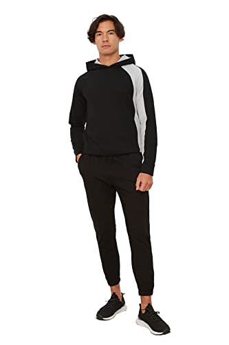 TRENDYOL Herren Trendyol Männliche Reguläre Passform-trainingsanzüge Sweatpants, Schwarz, S EU von TRENDYOL