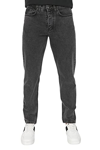 TRENDYOL Herren Young Normale Taille Skinny Essential Fit Jeans Hose, Anthrazit, 32 von TRENDYOL